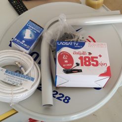 ຊຸດຈານ Laosat HD (ກ່ອງ + ຈານ 45 cm + Lnb1 + ສາຍ 13m)
